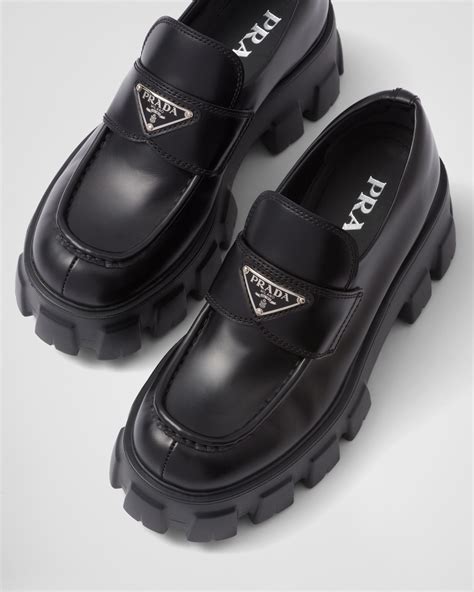 loafer damen prada|prada monolith loafers women's.